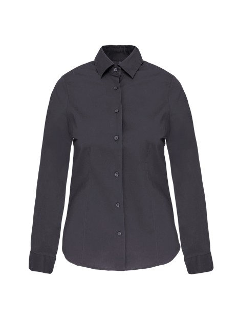 KARIBAN Chemise coton / élasthanne manches longues femme /api/colors/a74dfbdb-7821-4e15-a7e5-fe07498d41c7 personnalisable