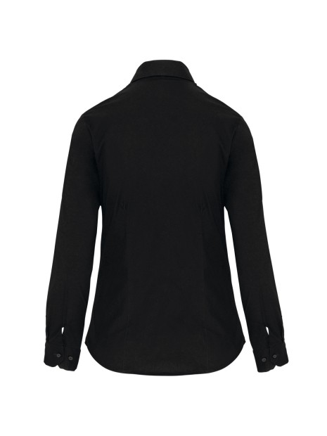 KARIBAN Chemise coton / élasthanne manches longues femme /api/colors/b9fdad4a-5e94-45cb-8c03-c08b349b28c3 personnalisable