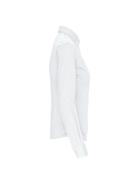 KARIBAN Chemise coton / élasthanne manches longues femme /api/colors/7a92cd2d-10d2-40b4-928b-296bb7487506 personnalisable