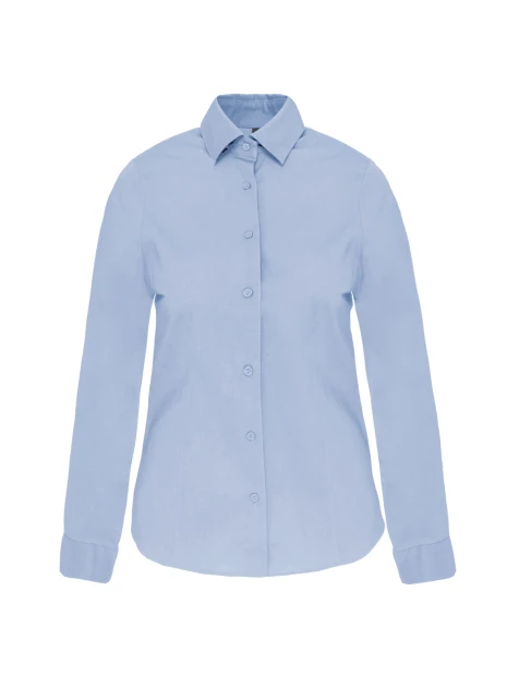 KARIBAN Chemise coton / élasthanne manches longues femme /api/colors/4c8673c9-9f30-4885-8015-c784ca13e566 personnalisable