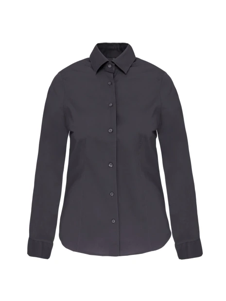 KARIBAN Chemise coton / élasthanne manches longues femme /api/colors/a74dfbdb-7821-4e15-a7e5-fe07498d41c7 personnalisable