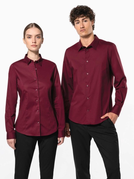 Chemises à personnaliser KARIBAN Chemise coton / élasthanne manches longues femme 