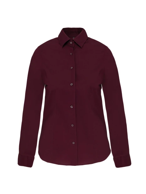 KARIBAN Chemise coton / élasthanne manches longues femme /api/colors/3f4410b9-f80f-412a-9aa8-9260cc84003d personnalisable
