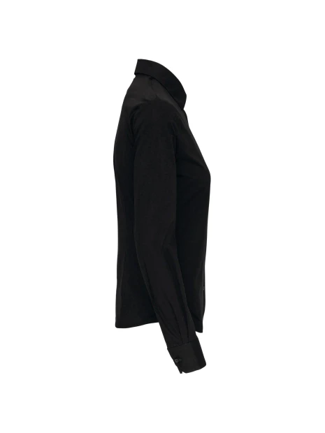 KARIBAN Chemise coton / élasthanne manches longues femme /api/colors/b9fdad4a-5e94-45cb-8c03-c08b349b28c3 personnalisable