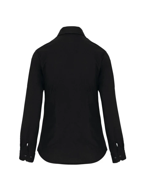 KARIBAN Chemise coton / élasthanne manches longues femme /api/colors/b9fdad4a-5e94-45cb-8c03-c08b349b28c3 personnalisable