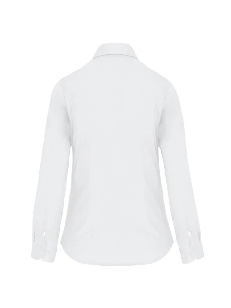 KARIBAN Chemise coton / élasthanne manches longues femme /api/colors/7a92cd2d-10d2-40b4-928b-296bb7487506 personnalisable