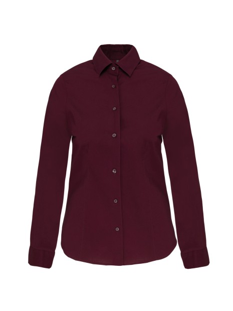 KARIBAN Chemise coton / élasthanne manches longues femme /api/colors/3f4410b9-f80f-412a-9aa8-9260cc84003d personnalisable