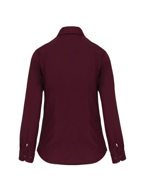 KARIBAN Chemise coton / élasthanne manches longues femme /api/colors/3f4410b9-f80f-412a-9aa8-9260cc84003d personnalisable