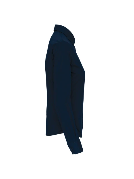 KARIBAN Chemise coton / élasthanne manches longues femme /api/colors/b68891a9-1d28-4f7a-8deb-775c45027afd personnalisable
