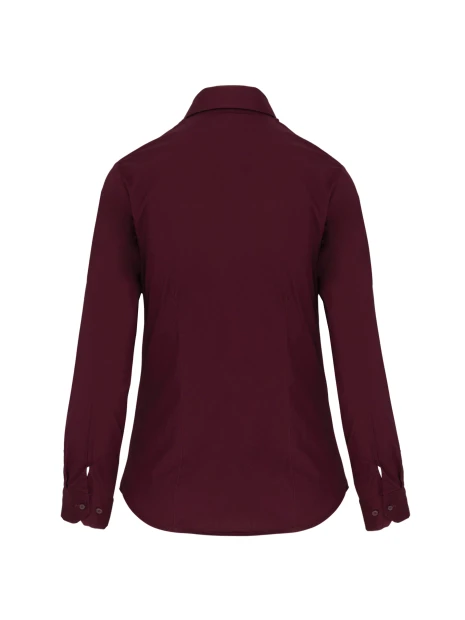 KARIBAN Chemise coton / élasthanne manches longues femme /api/colors/3f4410b9-f80f-412a-9aa8-9260cc84003d personnalisable