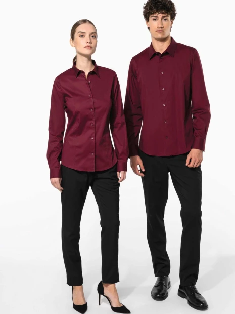 Chemises à personnaliser KARIBAN Chemise coton / élasthanne manches longues femme 