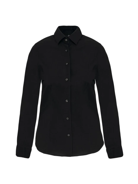 KARIBAN Chemise coton / élasthanne manches longues femme /api/colors/b9fdad4a-5e94-45cb-8c03-c08b349b28c3 personnalisable