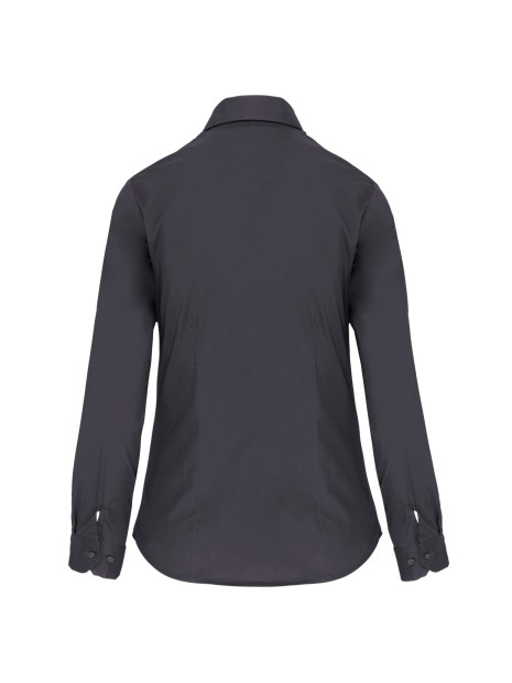 KARIBAN Chemise coton / élasthanne manches longues femme /api/colors/a74dfbdb-7821-4e15-a7e5-fe07498d41c7 personnalisable