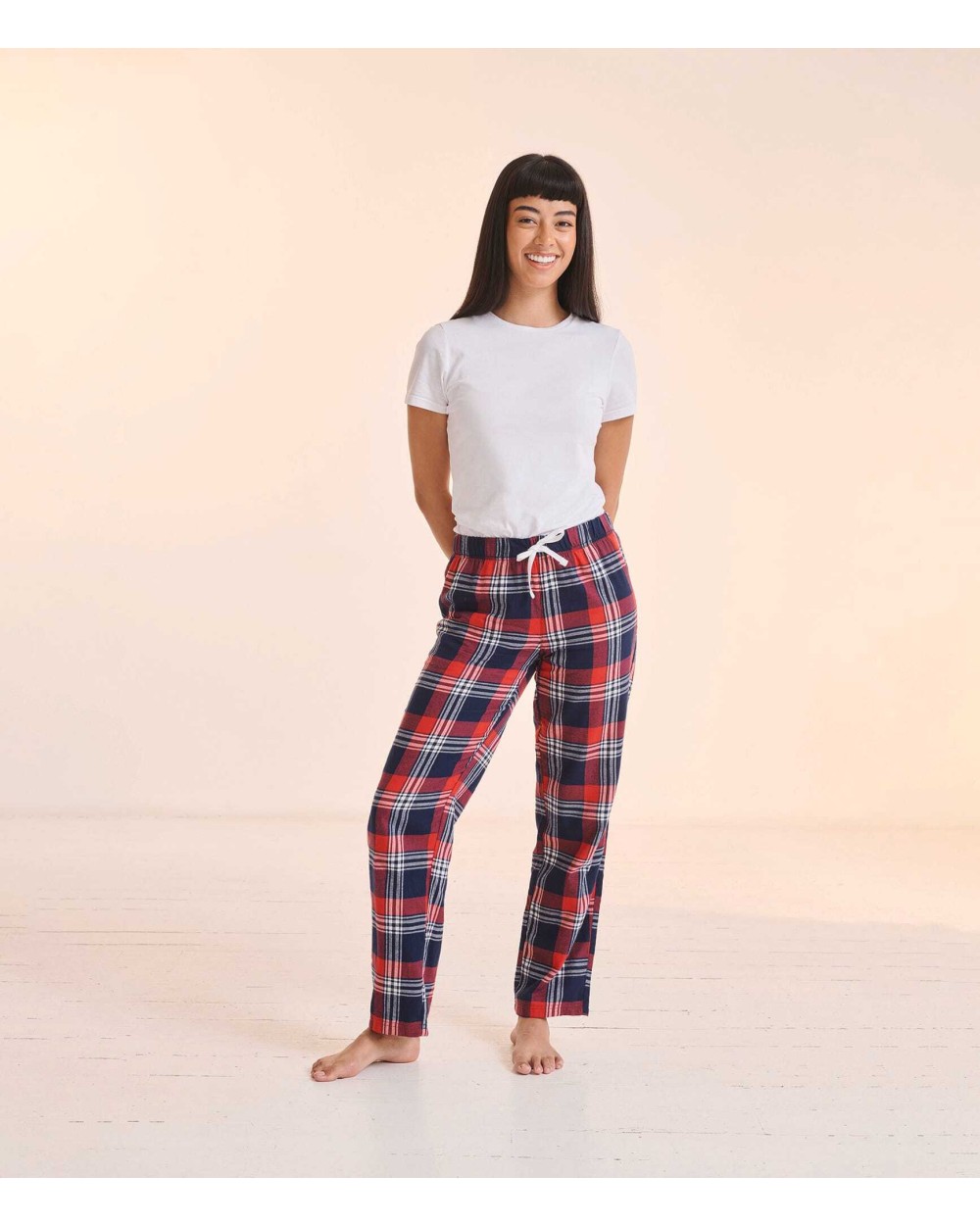 Broeken SKINNIFIT Women's tartan lounge broek voor bedrukking &amp; borduring