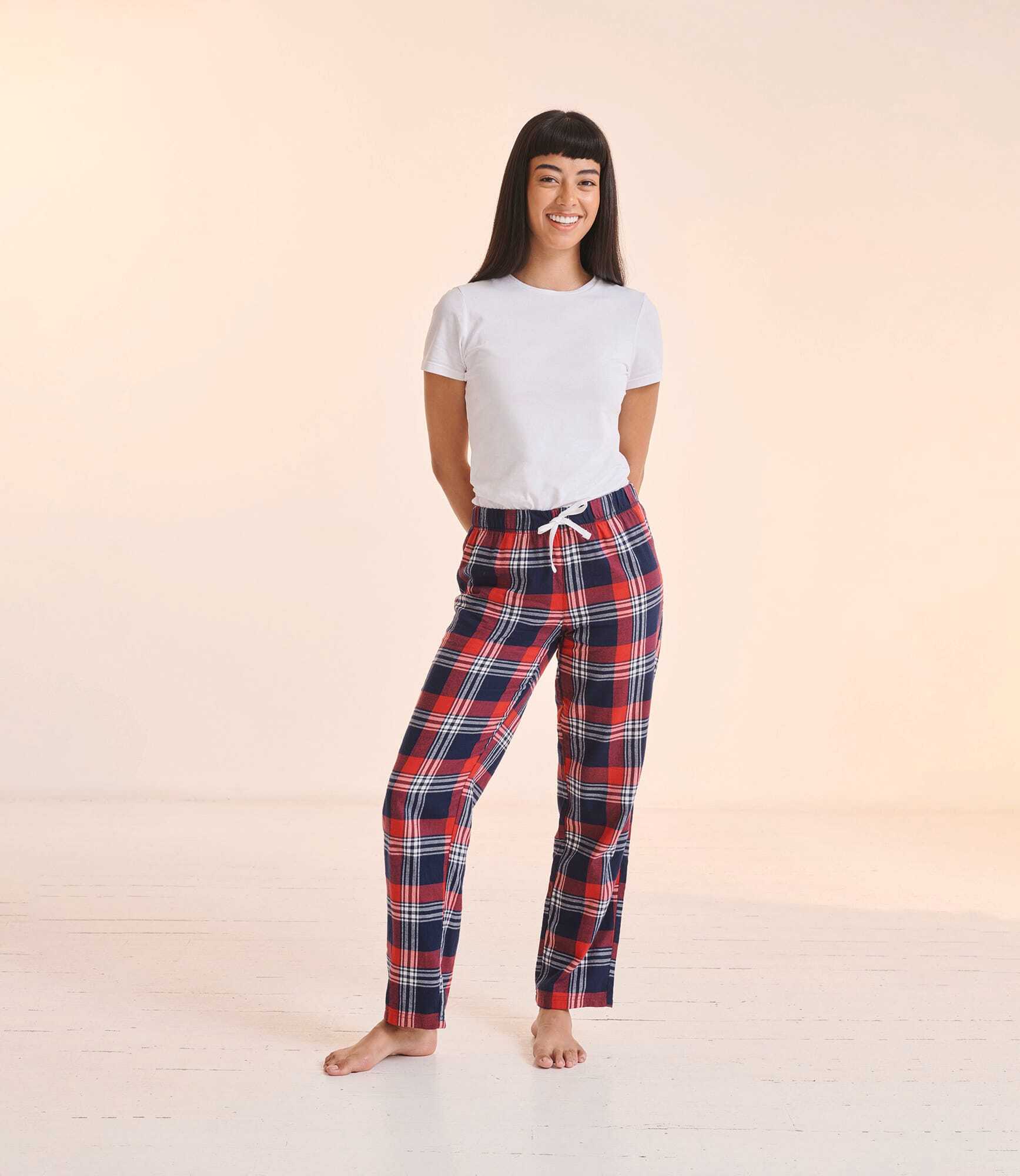 Broeken SKINNIFIT Women's tartan lounge trousers voor bedrukking &amp; borduring