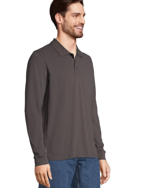 Polos à personnaliser SOL'S Unisex Long Sleeve Polycotton Polo Shirt 