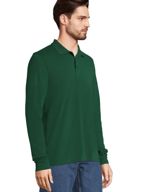 Polos à personnaliser SOL'S Unisex Long Sleeve Polycotton Polo Shirt 