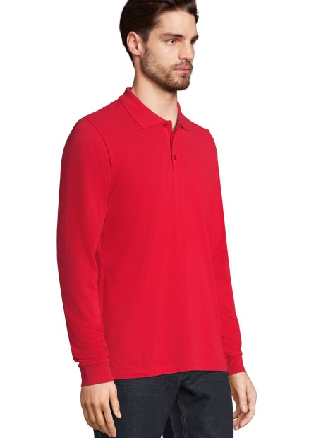 Polos à personnaliser SOL'S Unisex Long Sleeve Polycotton Polo Shirt 