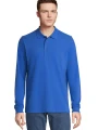 Polos à personnaliser SOL'S Unisex Long Sleeve Polycotton Polo Shirt 