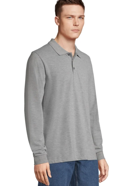 Polos à personnaliser SOL'S Unisex Long Sleeve Polycotton Polo Shirt 