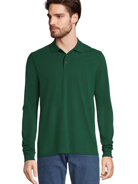 Polos à personnaliser SOL'S Unisex Long Sleeve Polycotton Polo Shirt 