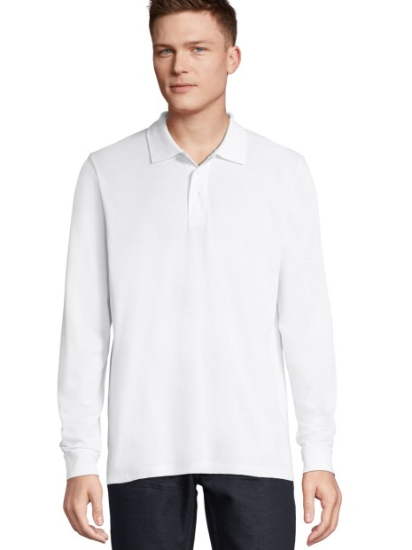Polos à personnaliser SOL'S Unisex Long Sleeve Polycotton Polo Shirt 