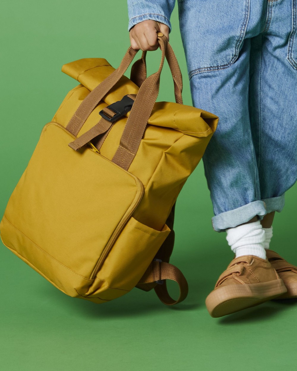 Tassen & Zakken BAG BASE RECYCLED MINI TWIN HANDLE ROLL-TOP LAPTOP BACKPACK voor bedrukking &amp; borduring