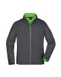 Softshells JAMES & NICHOLSON Men`s Zip-Off Softshell Jacket voor bedrukking &amp; borduring