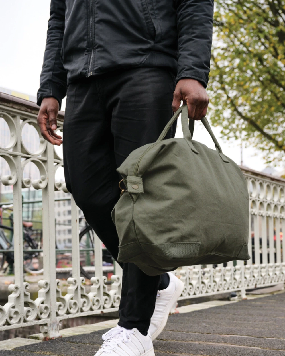 Tassen & Zakken 4DO Kezar AWARE™ 500gsm gerecycled canvas deluxe weekendtas voor bedrukking &amp; borduring