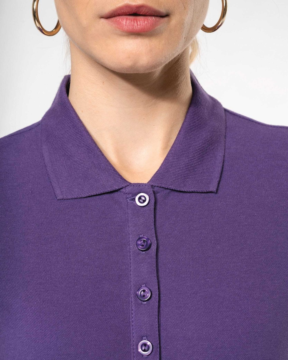 KARIBAN Dammen Kurzam Poloshirt aus Baumwollpiqué Poloshirts personalisierbar