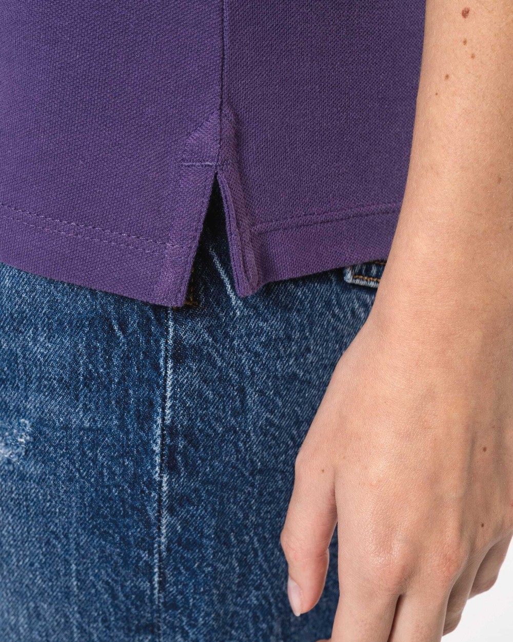 KARIBAN Dammen Kurzam Poloshirt aus Baumwollpiqué Poloshirts personalisierbar