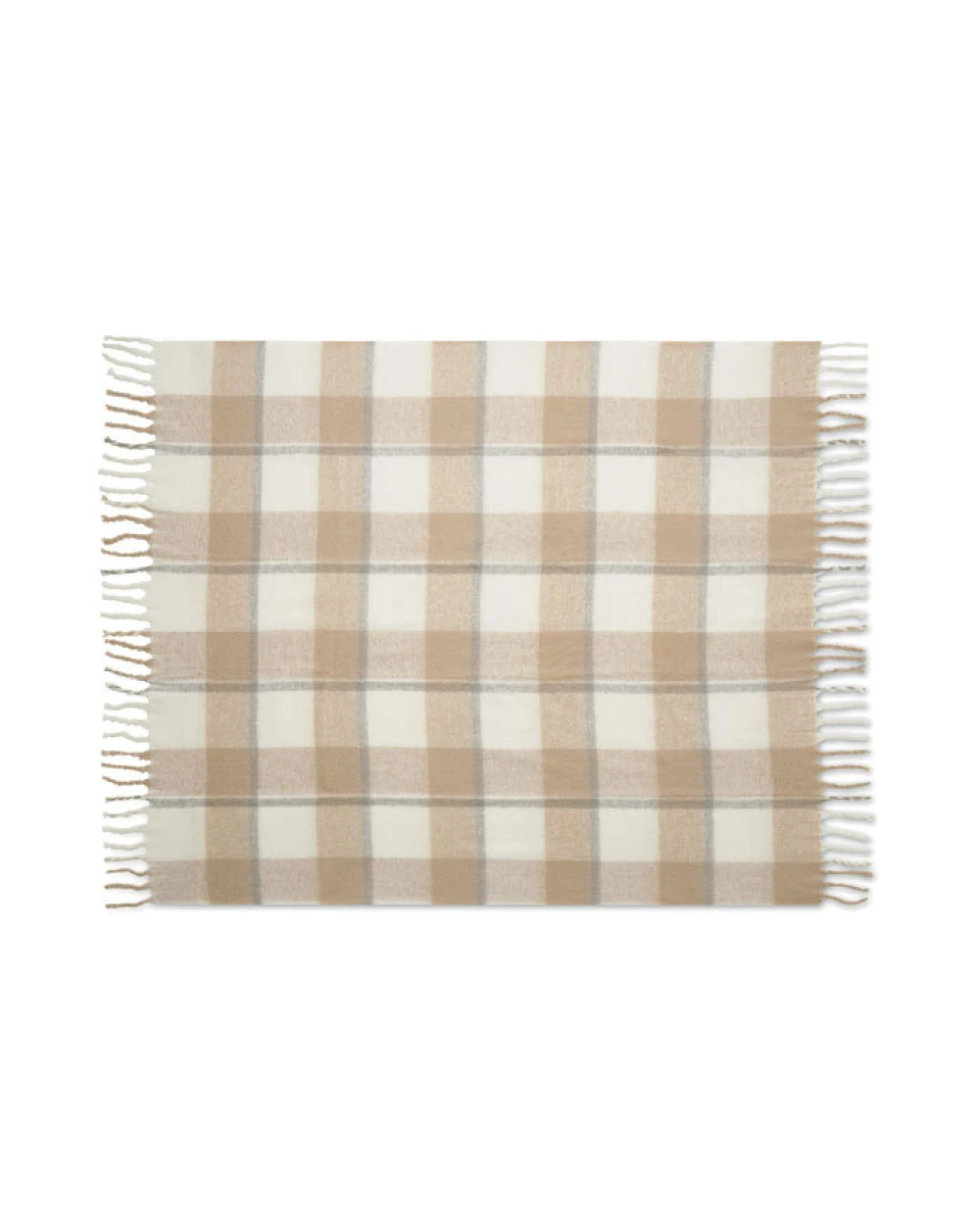 4DO Karierte Mohair-Decke Plaids personalisierbar