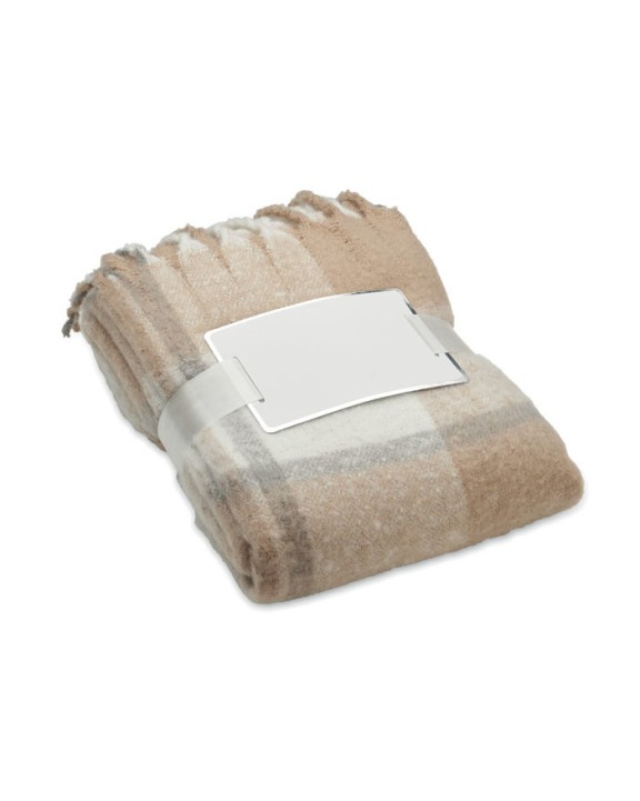4DO Karierte Mohair-Decke Plaids personalisierbar