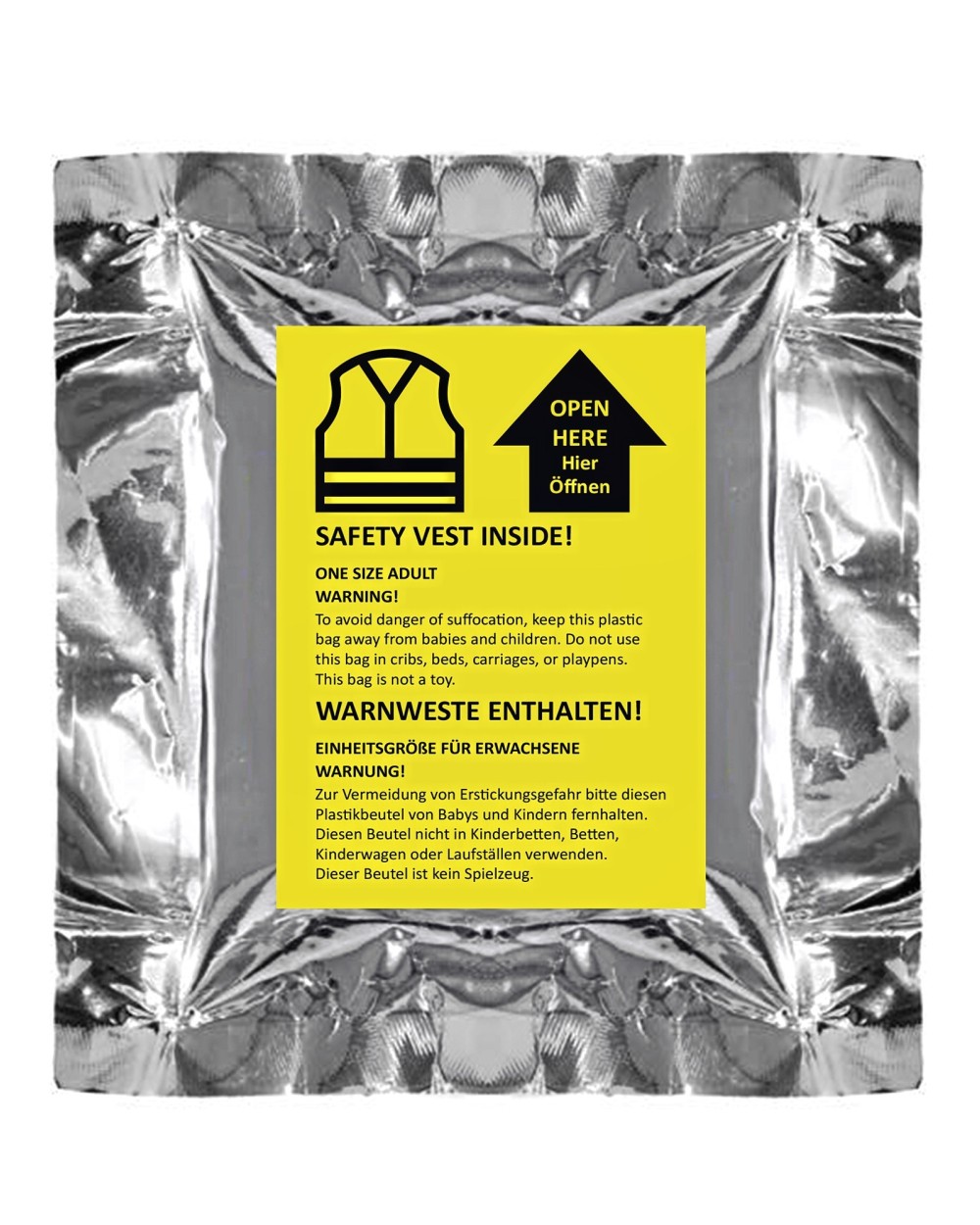 KORNTEX Safety Vest in mini vacuum packaging “Bottrop” Warnwesten personalisierbar