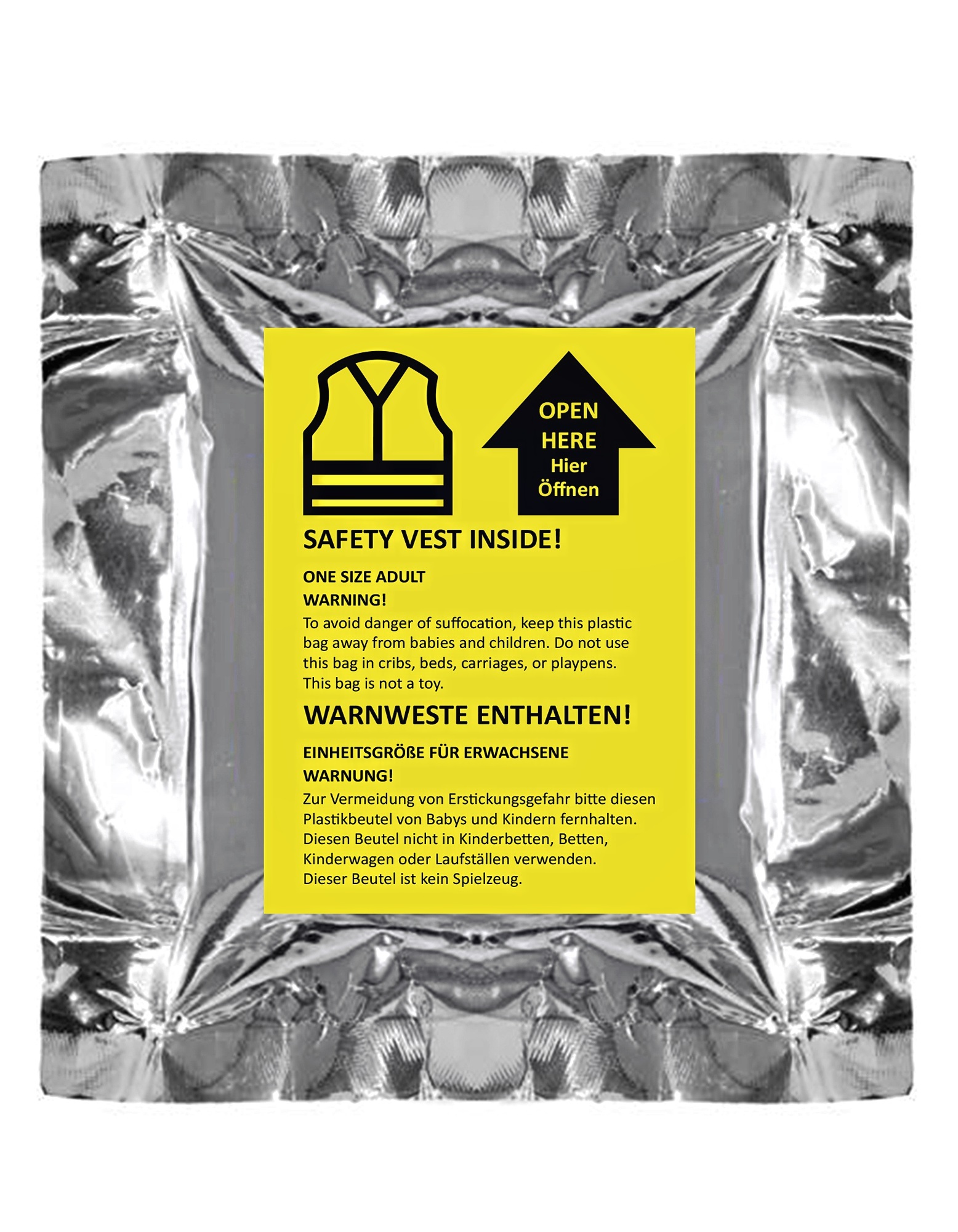 Fluo vestjes KORNTEX Safety Vest in mini vacuum packaging “Bottrop” voor bedrukking &amp; borduring