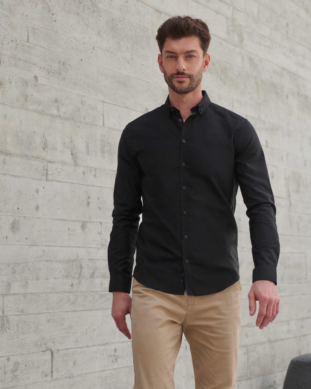 Hemden HENBURY Modern long sleeve Oxford shirt voor bedrukking &amp; borduring