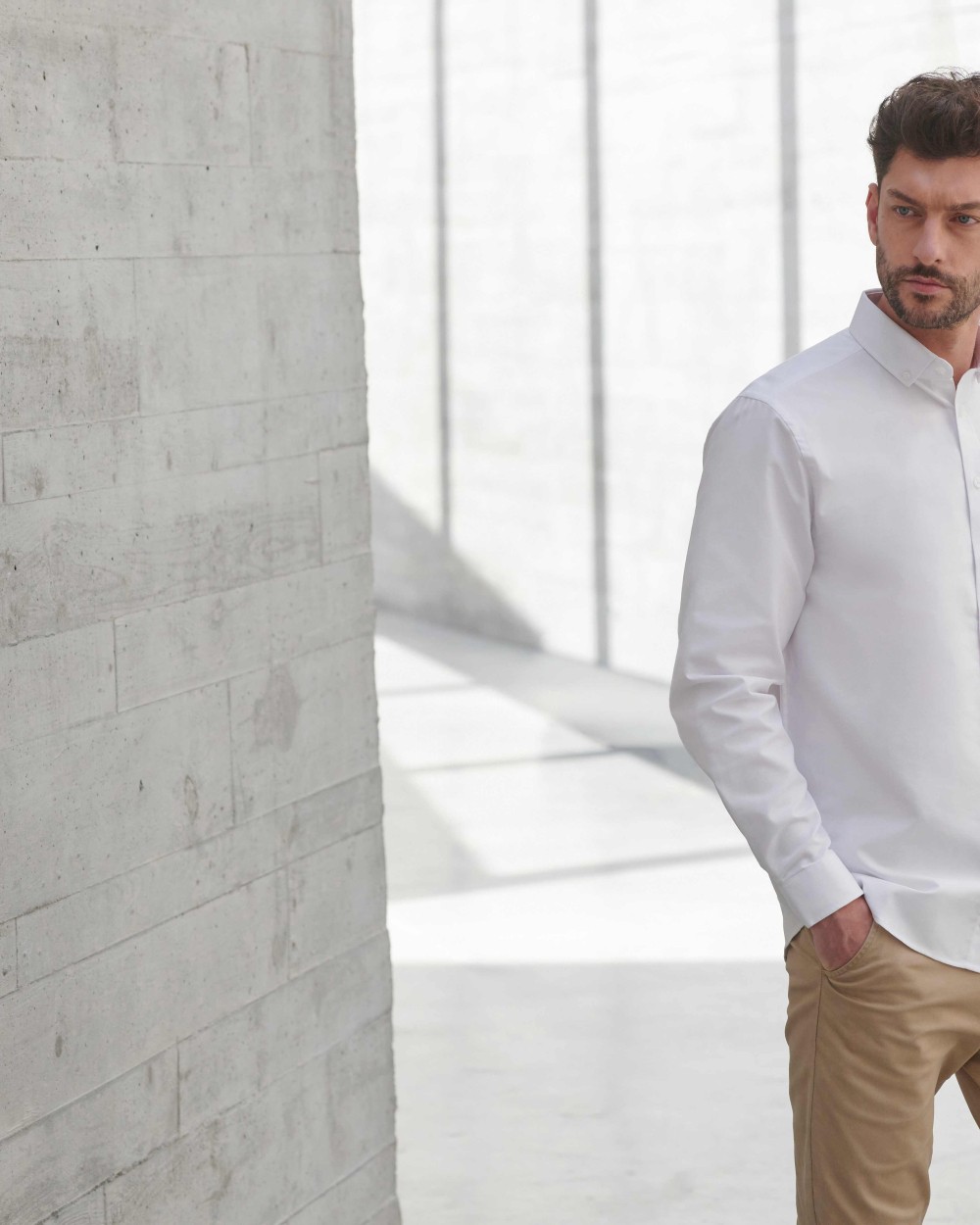 Hemden HENBURY Modern long sleeve Oxford shirt voor bedrukking &amp; borduring