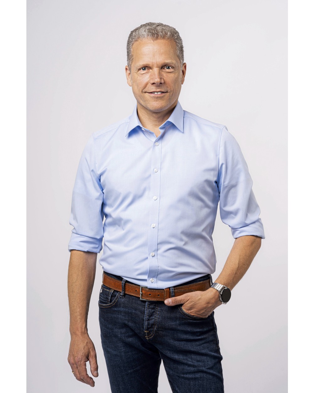 Chemises personnalisable MARVELIS Men´s Shirt Body Fit Extra Long Sleeve