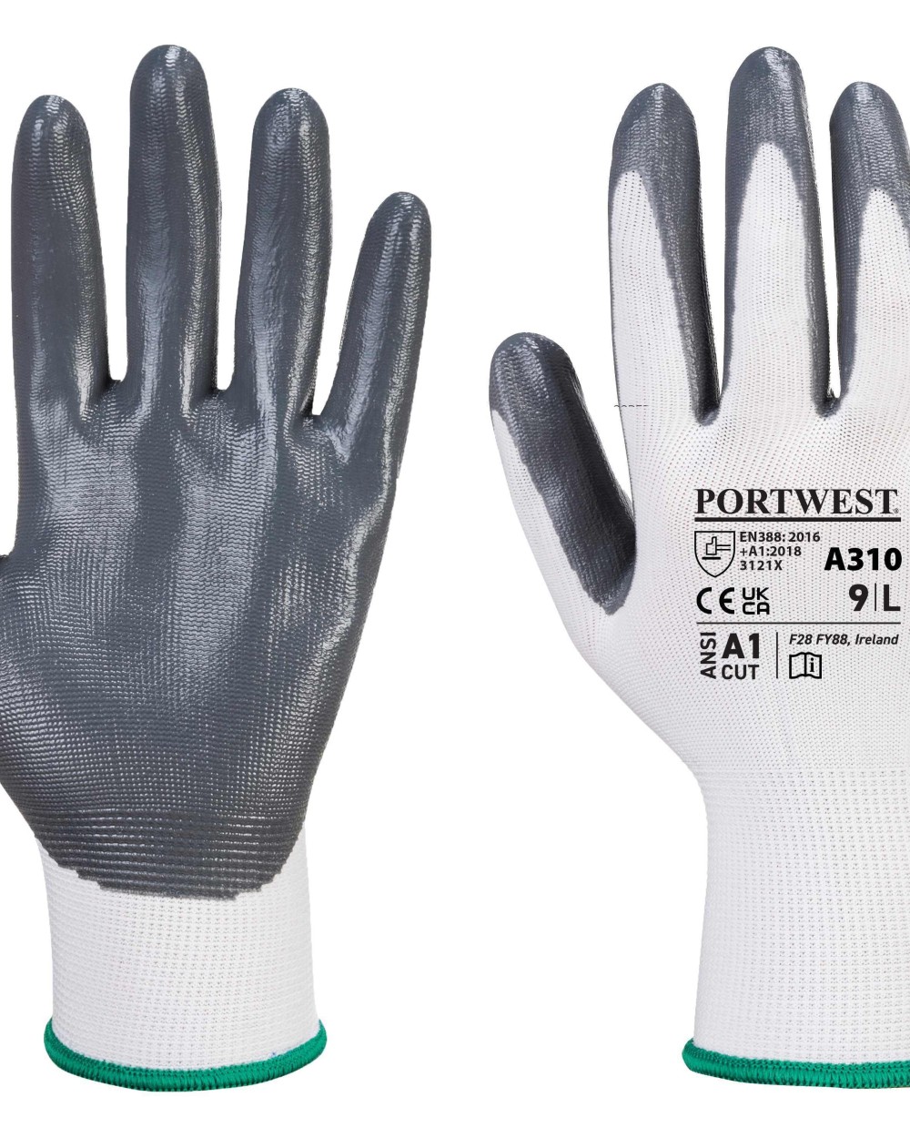 Mutsen PORTWEST Flexo grip nitrile glove (A310) voor bedrukking &amp; borduring