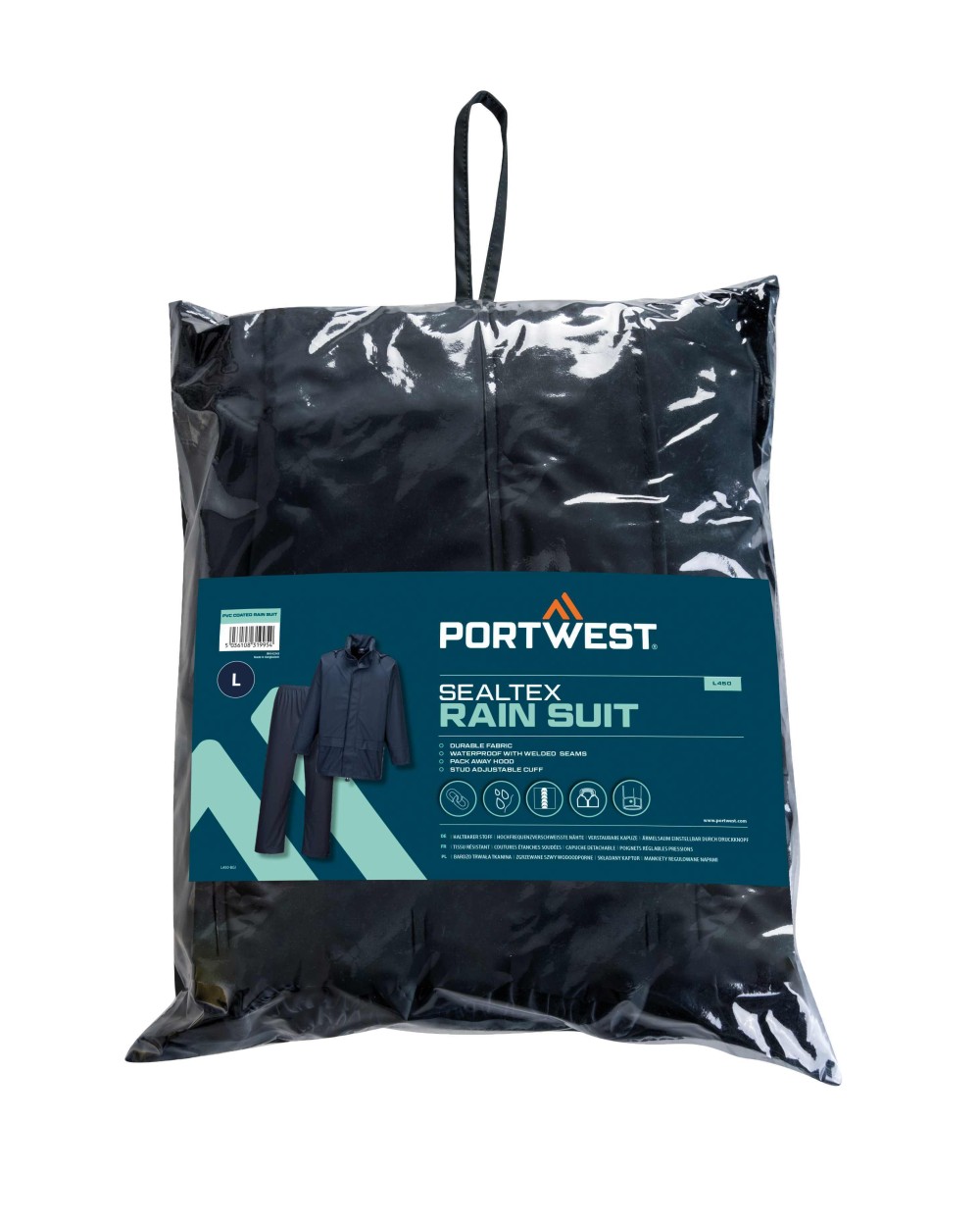 Vestes personnalisable PORTWEST Combinaison de pluie Sealtex Essential (combinaison deux pièces) (L450)