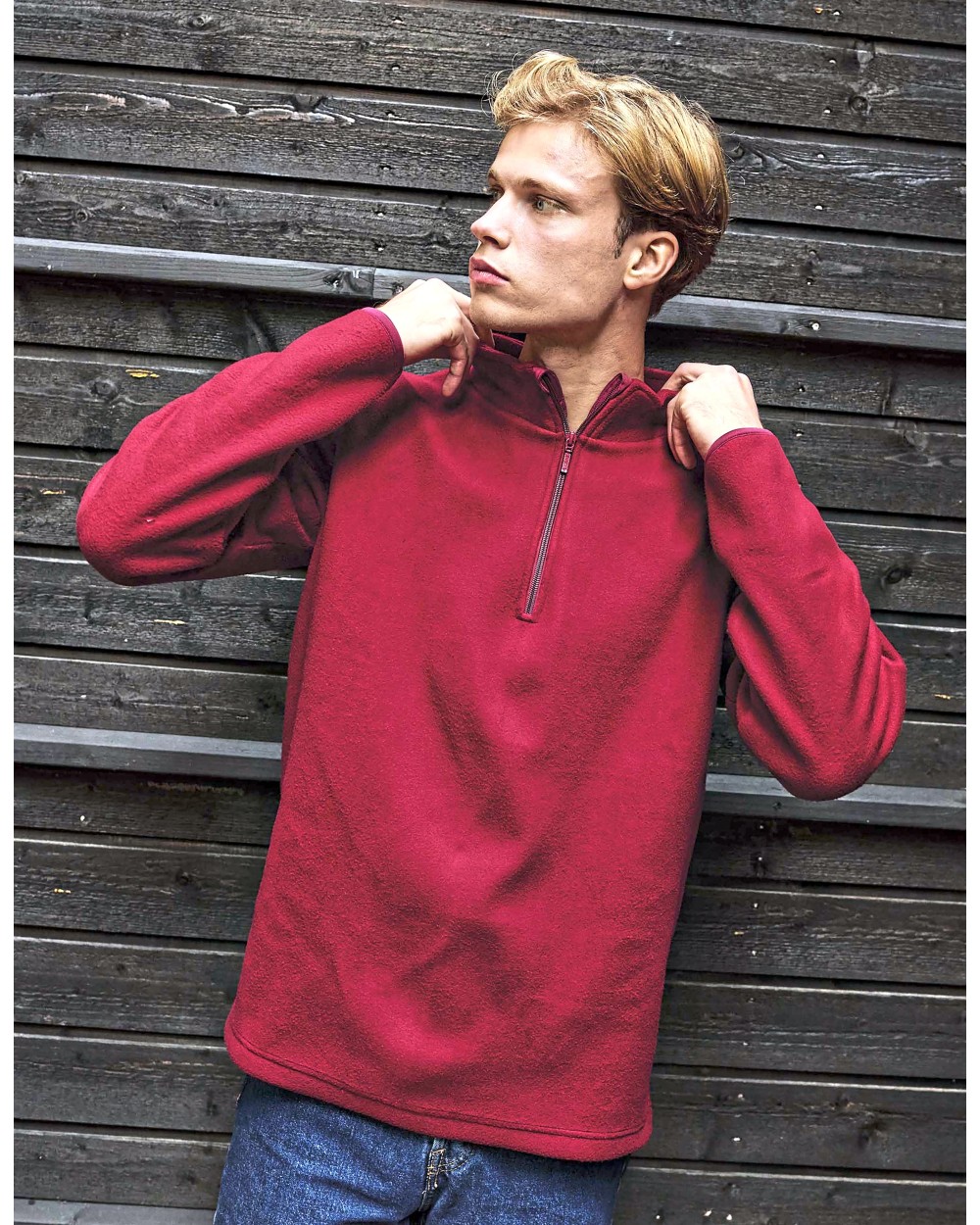 Laines polaires personnalisable NEUTRAL RECYCLED FLEECE QUARTER ZIP