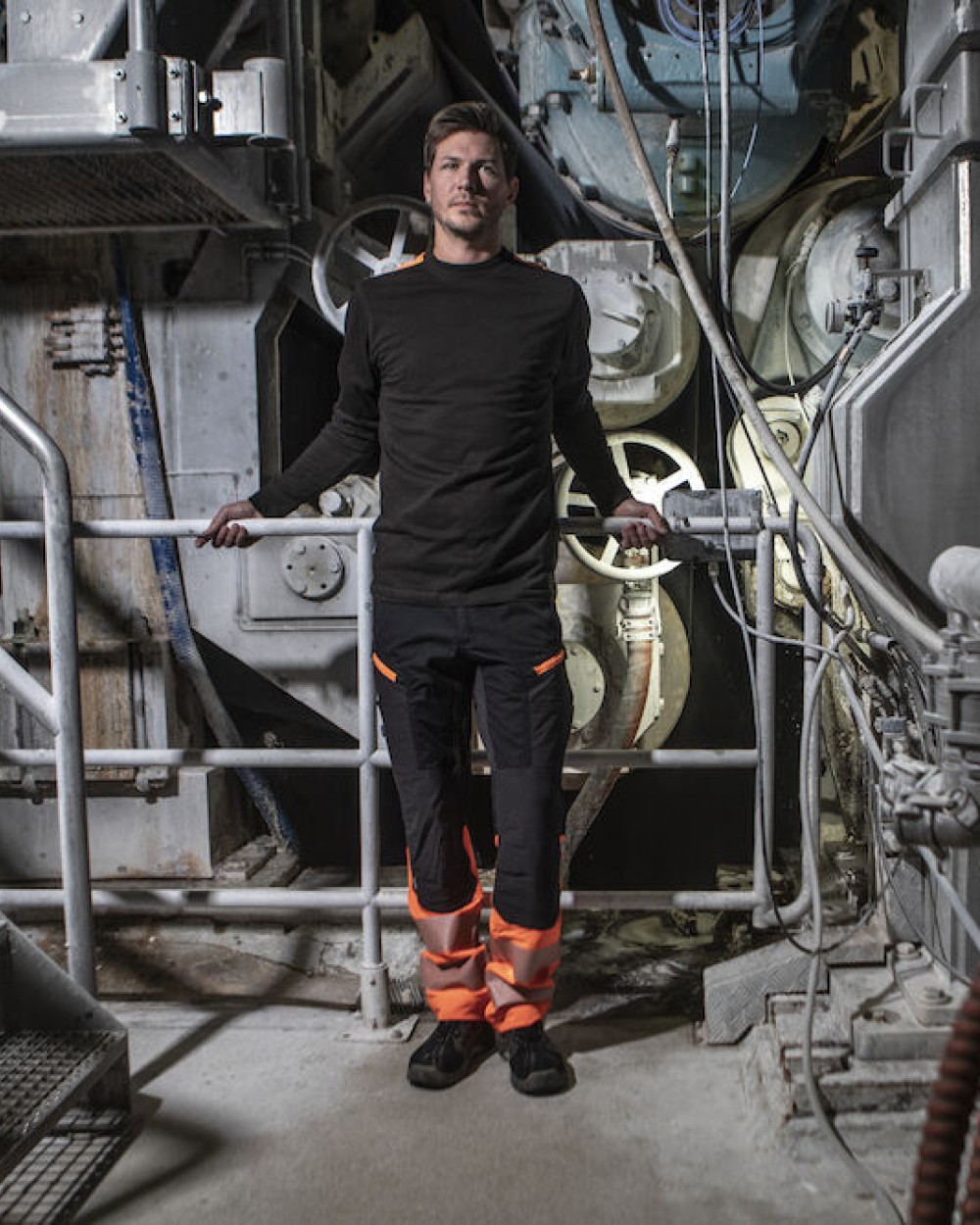 T-shirts PROJOB 2020 T-SHIRT LANGE MOUWEN MET FLUO INZETSTUKKEN voor bedrukking &amp; borduring