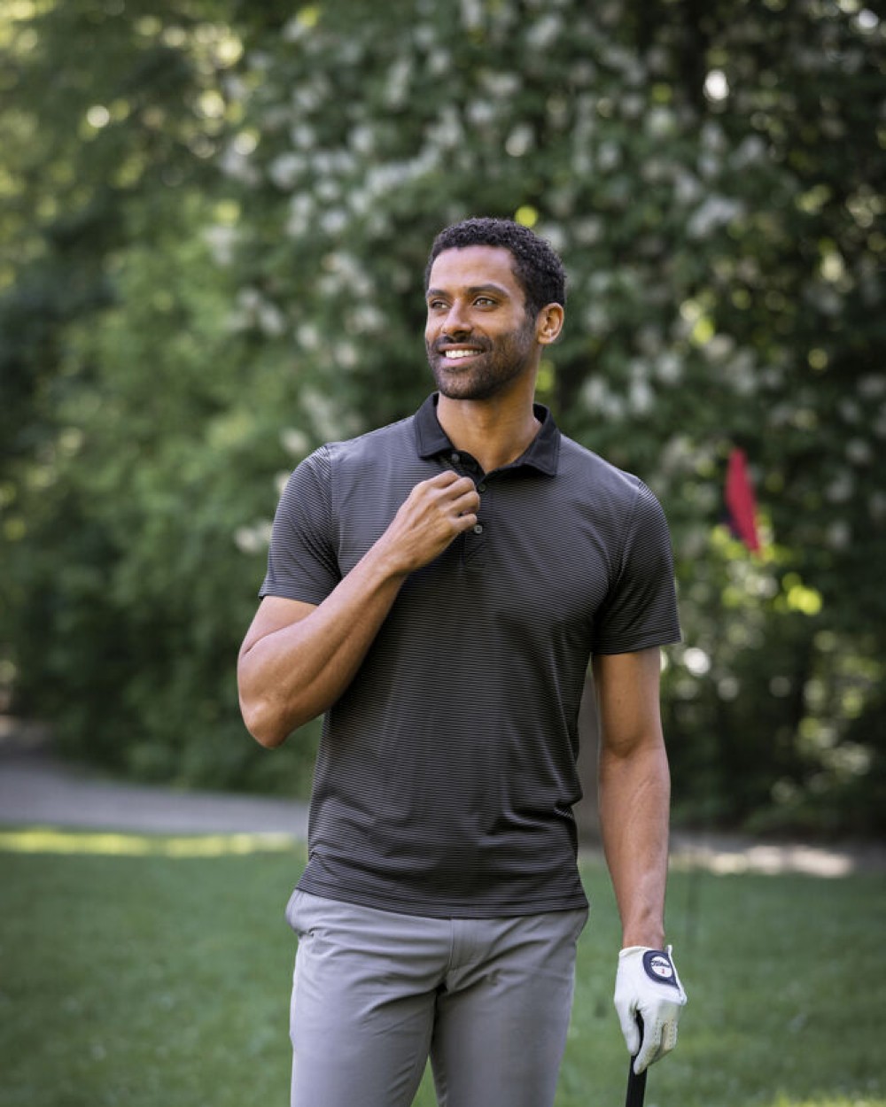 CUTTER & BUCK Virtue Polo Stripes Men Poloshirts personalisierbar