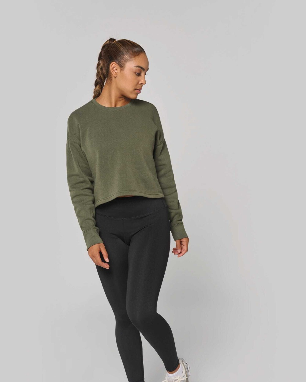 PROACT Damen Cropped-Sweatshirt mit Rundhalsausschnitt Sweatshirts personalisierbar
