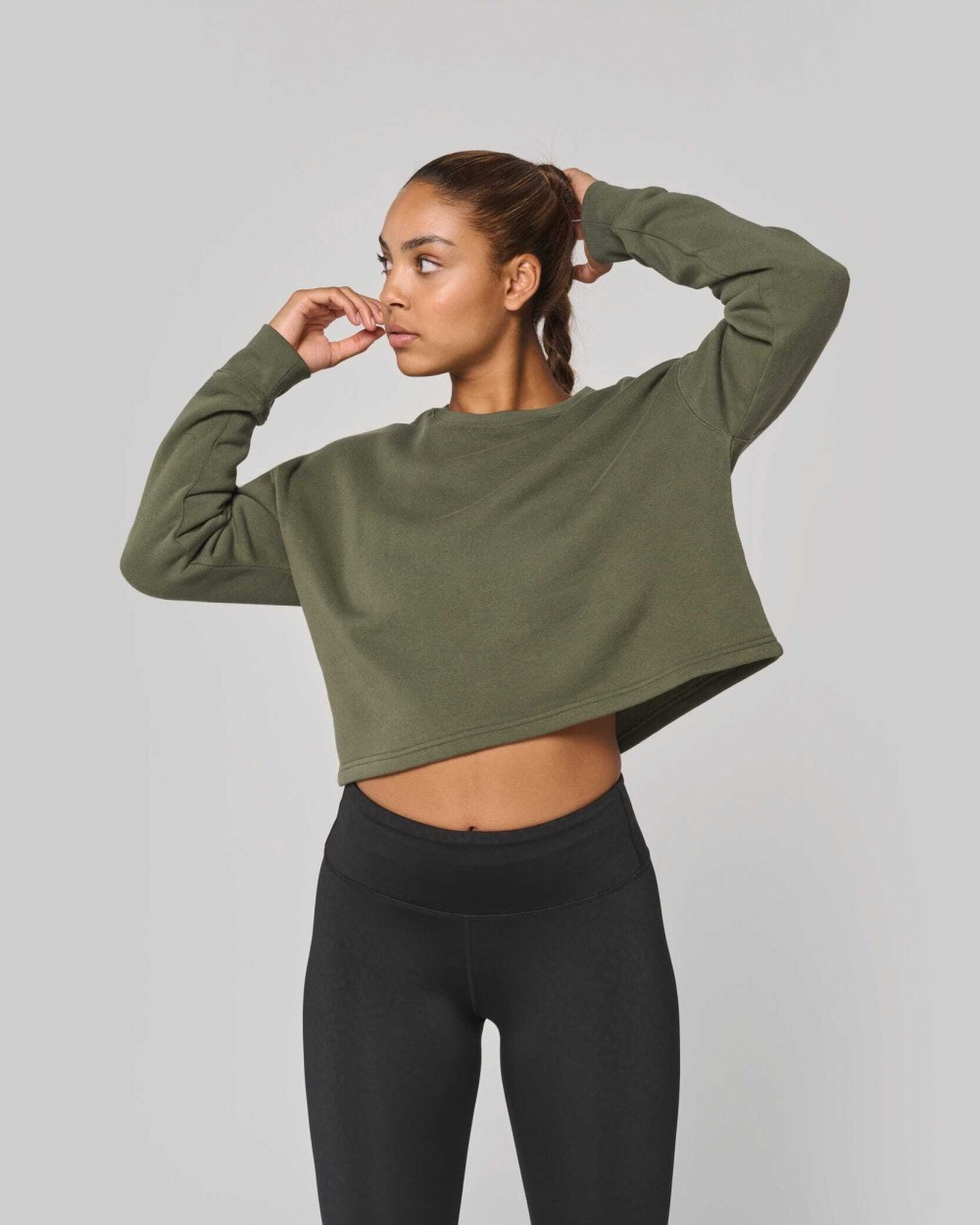 PROACT Damen Cropped-Sweatshirt mit Rundhalsausschnitt Sweatshirts personalisierbar