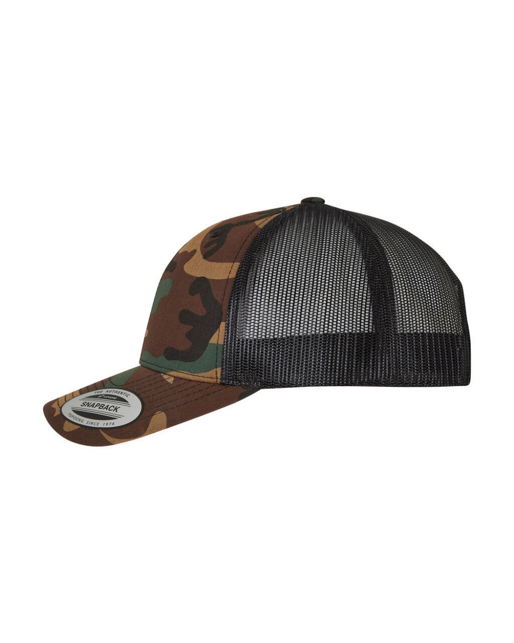 FLEXFIT Retro Trucker Camo Kappen personalisierbar