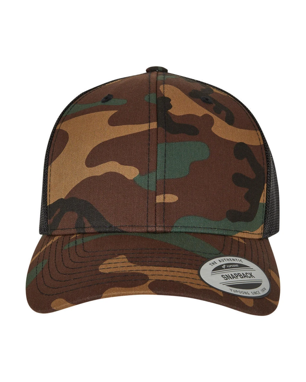 FLEXFIT Retro Trucker Camo Kappen personalisierbar