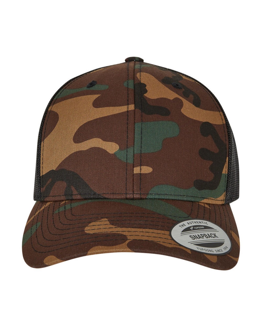 FLEXFIT Retro Trucker Camo Kappen personalisierbar