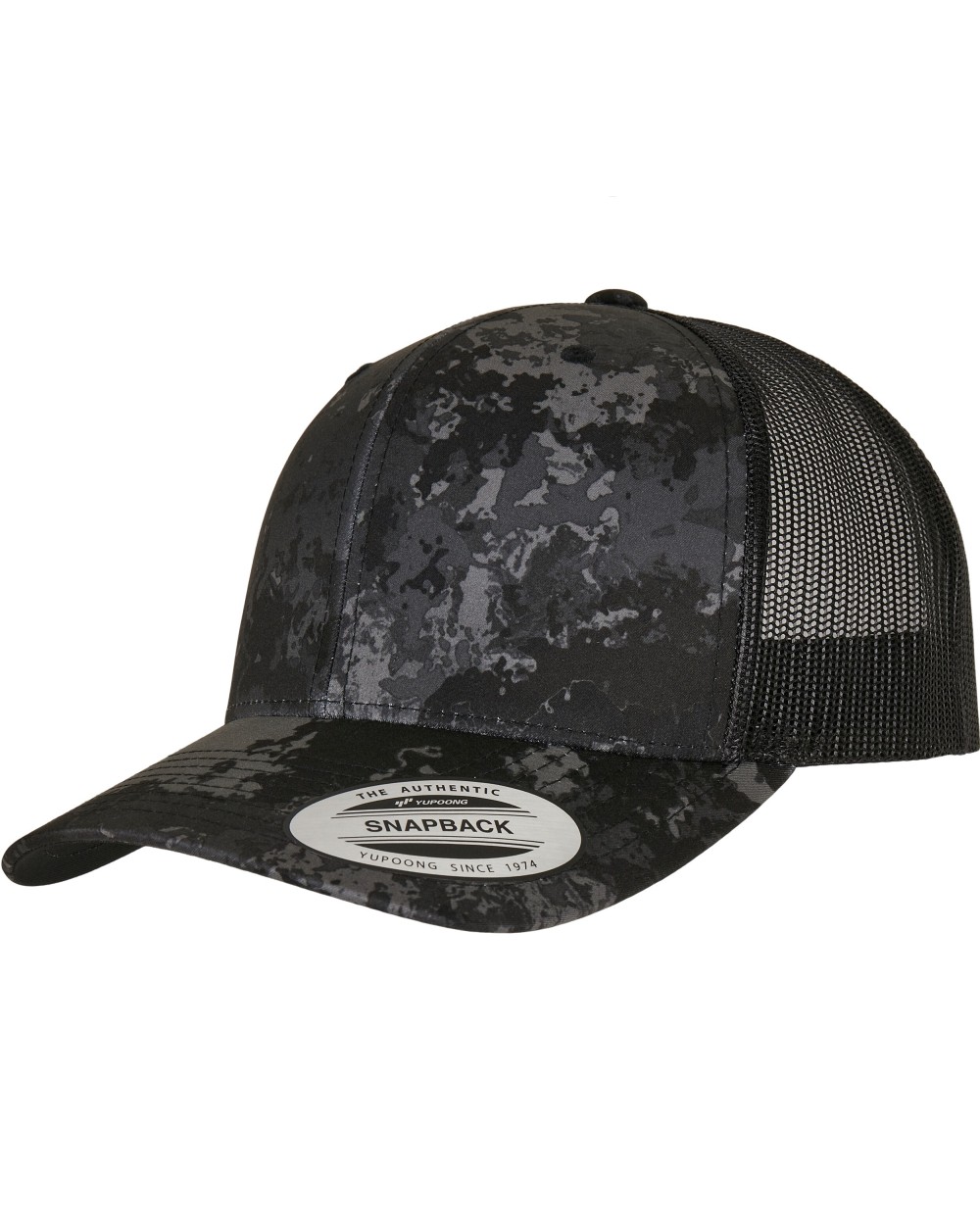 FLEXFIT YP CLASSICS® VEIL CAMO™ RETRO TRUCKER Kappen personalisierbar
