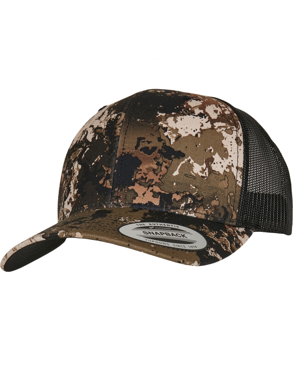 FLEXFIT YP CLASSICS® VEIL CAMO™ RETRO TRUCKER Kappen personalisierbar